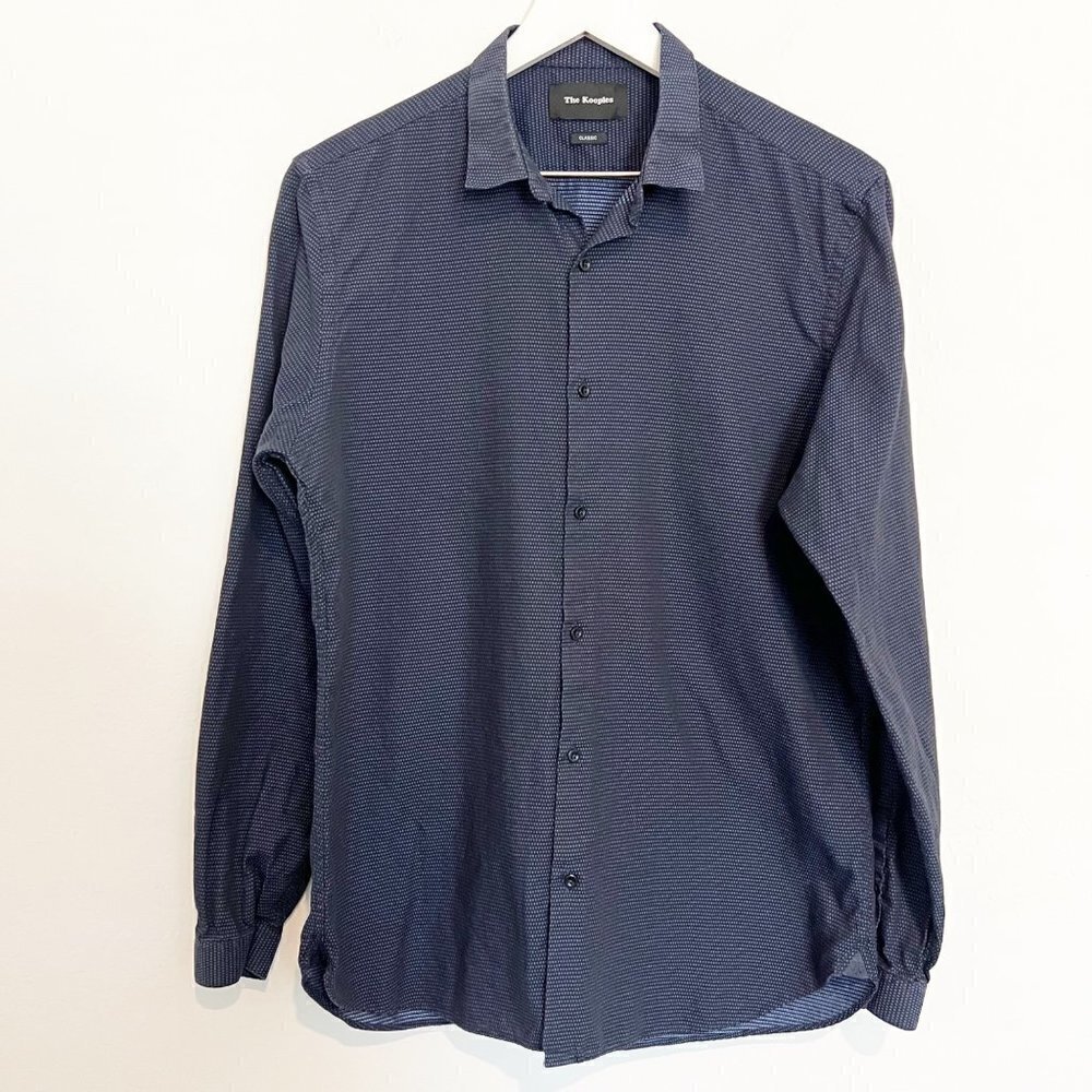 The‎ Kooples Mens Long Sleeve Blue Button Up Shirt Size Medium